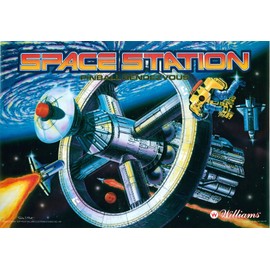 Williams Space Station Pinball Machine Next Gen Translite backglass