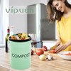 Vipush Kitchen Countertop Compost Bin with lid – Small, Includes