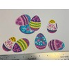 5 Easter Eggs Pre-Cut Iron on Fabric Appliques