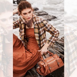 NICOLE & DORIS Handtaschen Damen Umhängetasche Klein Tasche Frauen Schultertasche Retro Crossbody Tasche Handytaschen Geldbörse Weiche Ledertasche Tote Bag mit Anhänger Braun