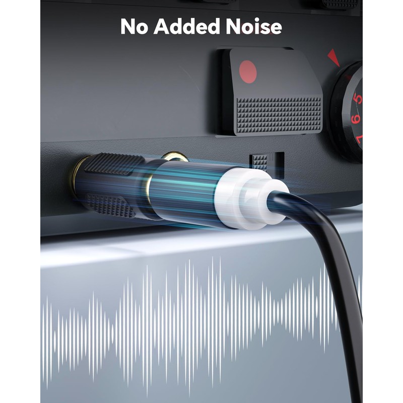 VCE RCA to 1/4" Audio Adapter, 6.35mm Mono Plug Male