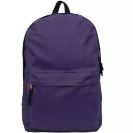 K-Cliffs Classic 18in Basic Backpack, Simple School Book Bag Padded Straps w/ Side Pocket