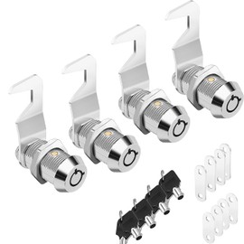 4 piezas de cerradura tubular con llaves, cerraduras de almacenamiento para RV, para caja de herramientas, archivador, caja de correo, máquina expendedora