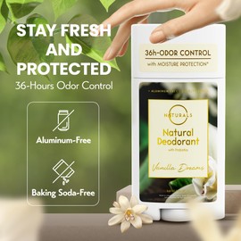 Natural Deodorant for Women (Vanilla Dreams) - Natural Deodorant Women Aluminum Free Deodorant for Women, Deodorant Natural Deodorant Aluminum Free, Baking Soda Free Deodorant without Aluminum