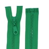 Plastic Zips Coarse 5 mm Separable (70 cm, Green)