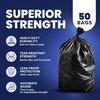 Plasticplace Contractor Trash Bags 55-60 Gallon, 3.0 Mil, Black Heavy