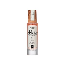 EL:KISS Roll On Perfume, Red Berries Inspired by YSt L's Mon Paris, Eau de Parfum 12mL (.40 Fl Oz), Hydrating & Long-Lasting, Alcohol-Free & Mineral Oil-Free, Infused With Jojoba, Argan & Coconut Oil