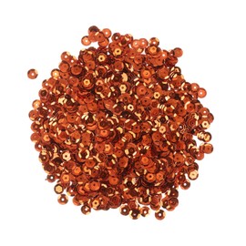 QUARKZMAN Loose Sequins with Silver Back, 2400 Pieces Cup Sequins, Embroidery Sequins for Jewellery Making, Crafts, Sewing, Copper