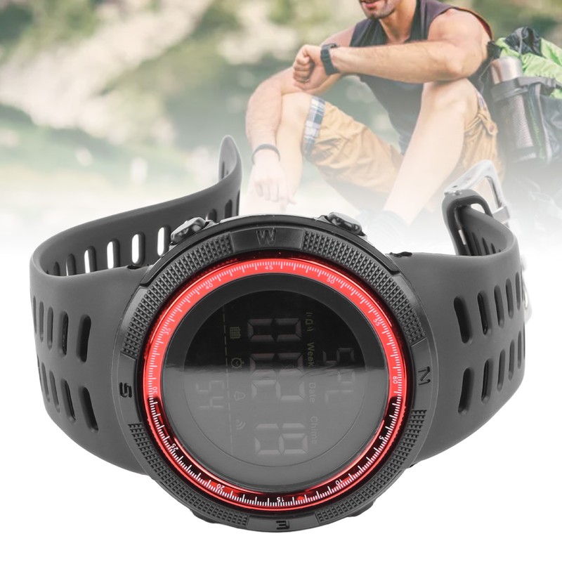 Men Digital Watch Waterproof Clear Display Date Alarm Clock Electronic