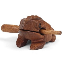 Mini Wooden Croaking Frog Güiro - Fair Trade Percussion Instrument - Fun for all Ages.