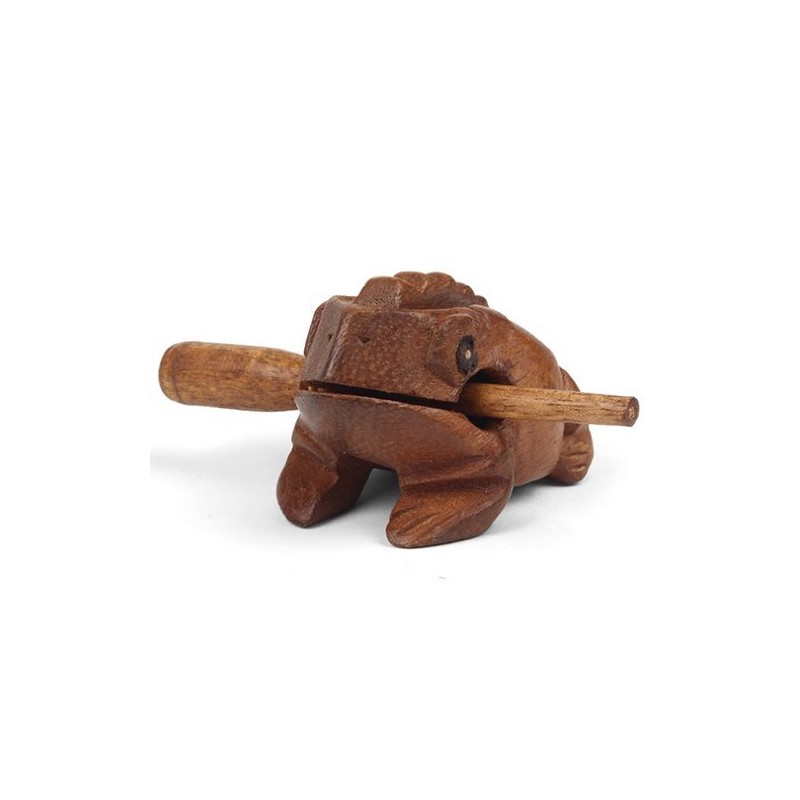 Mini Wooden Croaking Frog Güiro - Fair Trade Percussion Instrument