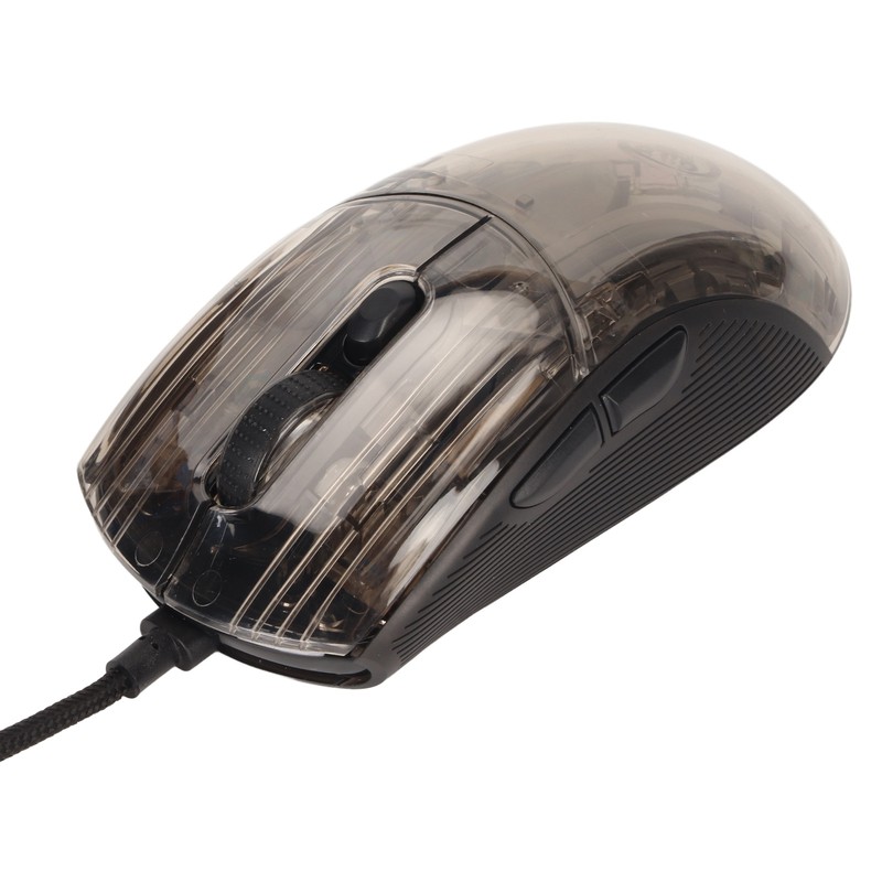 Wired Mouse Transparent Shell RGB Backlit Adjustable DPI Programmable Keys