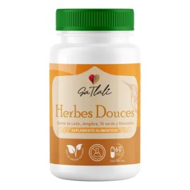 Diente de Len con T Verde Herbes Douces Ga Tlali 60 Cpsulas  Detox Natural, Apoyo Digestivo y Energa Saludable                                        