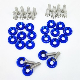 20 PCS XYC Sports Billet Aluminum Fender Washer Engine Bay Dress Up Kit CNC Billet Aluminum Fender Washer Engine Bay Dress Up Kit (Blue)