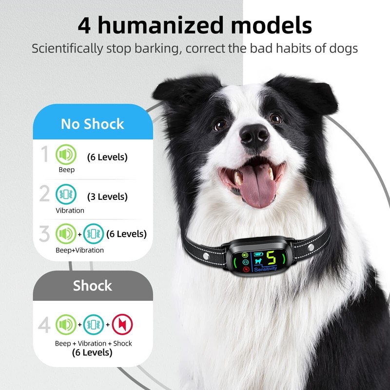 FAFAFROG Dog Bark Collar, FAFAFROG Rechargeable Smart Collar, Anti Barking