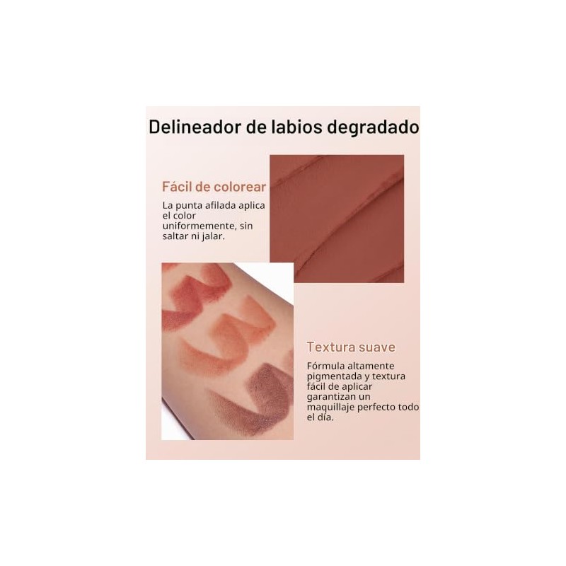 Erinde Set combinado de Labios 2 en 1, Alta Pigmentación,05#