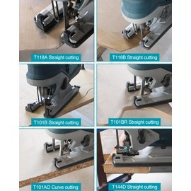 EXFEIN 50-piece Jigsaw Blades for Metal and Softwood Plywood, Professional Accessory Jigsaw