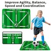 Soccer Training Mat with Adjustable Soccer Trainer - Non-Slip Soccer