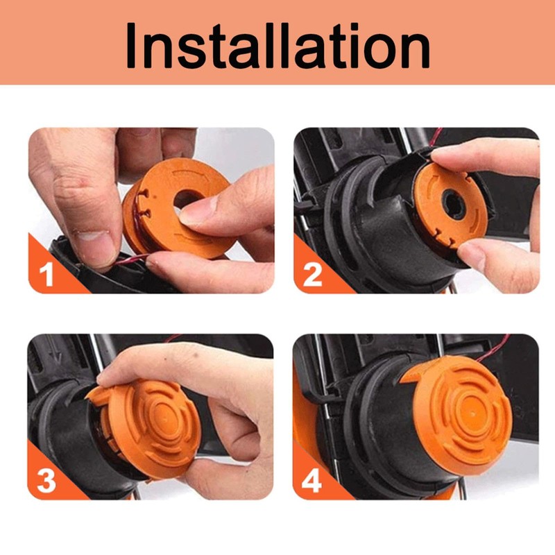 TopHomer 18 Pack Trimmer Spool Line for Worx, WA0010 Replacement