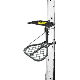 Hawk Rival Micro Hang-On Portable Aluminum Big Game Hunting Tree Stand with Adjustable 20.5" x 17.5" Platform & 20" x 10.5" Foldable Mesh Seat