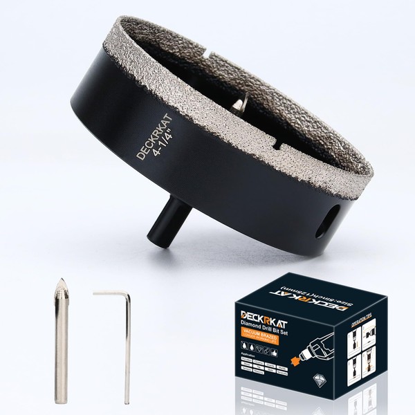 4-1/4 inch Diamond Hole-Saw Bits with Pilot Drill Bit -4-1/4"
