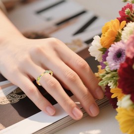 Luckilemon Dainty Daisy Rings Colourful Flower Adjustable Rings for Women Jewelry, Friendship Promise Fashion Jewelry Valentine