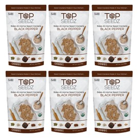 Top Seedz BAKE-AT-HOME Cracker Mix | Black Pepper | 6-Pack | Makes 10 ounces of Crackers!