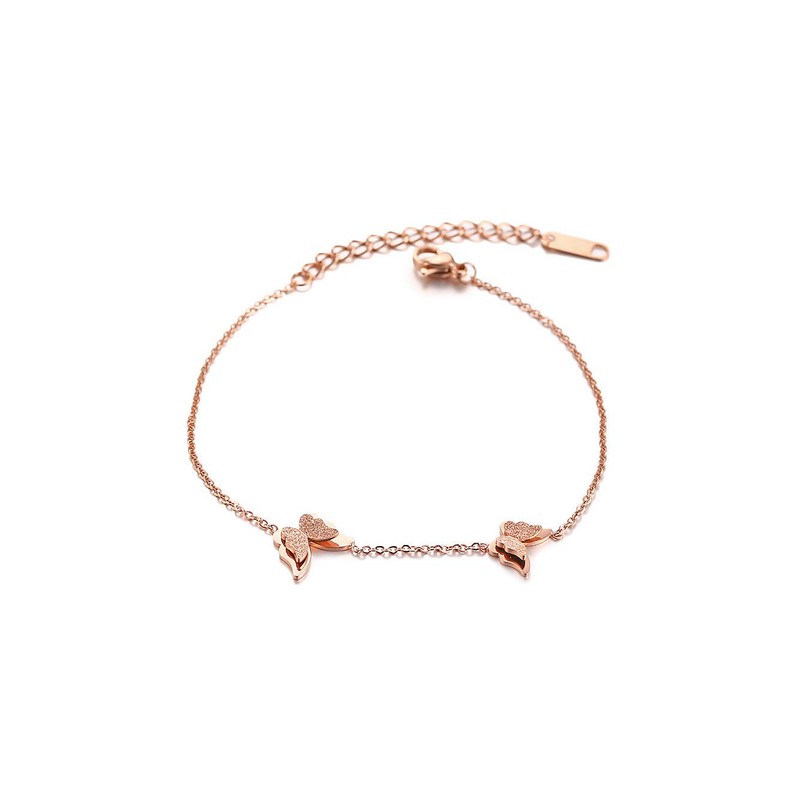 CHIFEI Juego Joyas Mujer 4 Pzas Colgante Mariposa Acero Inoxidable