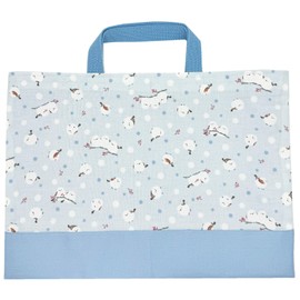 miwaki Girl's Lesson Bag, Tote Bag, Handbag, Training Bag, Sub-bag, Elementary School, Kindergarten, Nursery, Made in Japan, Handmade with Name Tag, Shimano Enaga Snow Light Blue