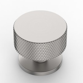 Amerdeco 4 Pack Brushed Satin Nickel Cabinet Knobs Single Hole Cabinet Pulls 1.2 Inch Diameter Round Drawer Knobs and Pulls for Bathroom Cabinets AM006