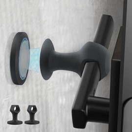 Magnetic Door Stoppers 2 Pack Rubber Door Suction Punch-Free New Silicone Strong Magnetic Door Handle Anti-Collision Pad Home Bathroom Bedroom Door Resistance Silent