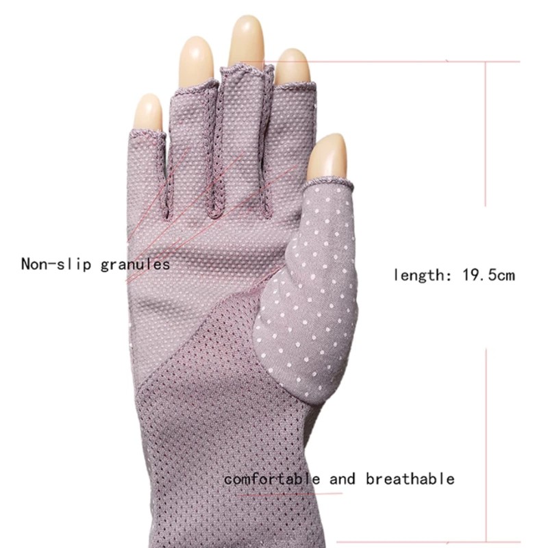 Kingsie Women's Fingerless Gloves, Half Finger Gloves, UV Protection, Fingerless,