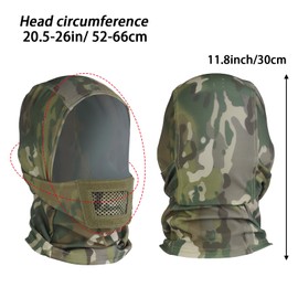 Qavctw Balaclava Face Mask Breathable, Ski Mask for Men Women,Warm Hunting Face Mask for Motorcycle Skiing Snowboarding Camo