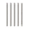 sourcing map Pack of 5 Knurled Head Flat Bevelled End