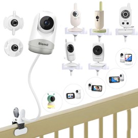 Universal Baby Cam Holder for HelloBaby HB6550/HB6250/HB6240/HB65/HB32, Flexible Mount Bracket for Blemil Baby Monitor, Accessories clamp Clip Stand for momcozy/Boifun/Babystar Monitor for Cot/Crib