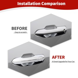 JOSHELA for Mustang Door Handle Cover Trim Fit for Ford Mustang 2015-2023 Chrome Exterior Accessories 2pcs