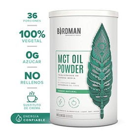 Birdman MCT Oil Powder 100% Puro De Coco, Keto y Paleo Friendly, Boost De Energia y Concentracion, Ideal Como Crema Para Cafe 39 Porciones Sabor Natural | 39 servicios | 432gr