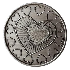 wendells My Heart is in Recovery One Day at A Time AA Alcoholics Anonymous Bronze Medallion Chip