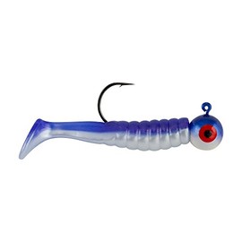 Johnson Swimming Paddle Tail Fishing Bait, Purple Pearl, 1/8 oz/ 2-1/8"