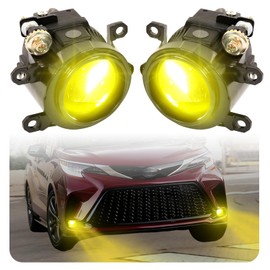 60watts/pair Led Fog Lights Fit For Toyota Sienna Tacoma 4runner LE XLE XSE Limited Platinum 2021 2022 2023 2024 Warm Amber Fog Lights Assembly (FOG LED- 2)