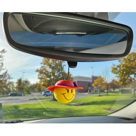Tenna Tops Cute Hanging Red Hat Lady Rear-View Mirror Car Charm Dangler Auto Accessory Ornament (Limited Edition)