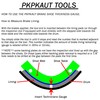 2Pcs Mini Tech Gauge 32nds Brake Pad Measuring Tool, 2-in-1