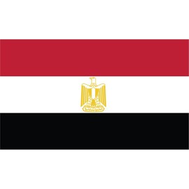 JMM Industries Egypt Flag Vinyl Decal Sticker جمهورية مصر العربية Egyptian Car Window Bumper 2-Pack 5-Inches by 3-Inches Premium Quality UV-Resistant Laminate PDS422