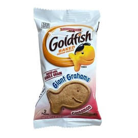 Goldfish Giant Graham Crackers Cinnamon Flavor | Healthy Whole Wheat Snack | Pack of 30 | Delicious Treats for On-the-Go! Fiber Iron