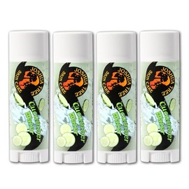 Joshua Tree Organic Lip Balm: 25 Flavor Varieties Made with Beeswax (4-pack, Cucumber Water)