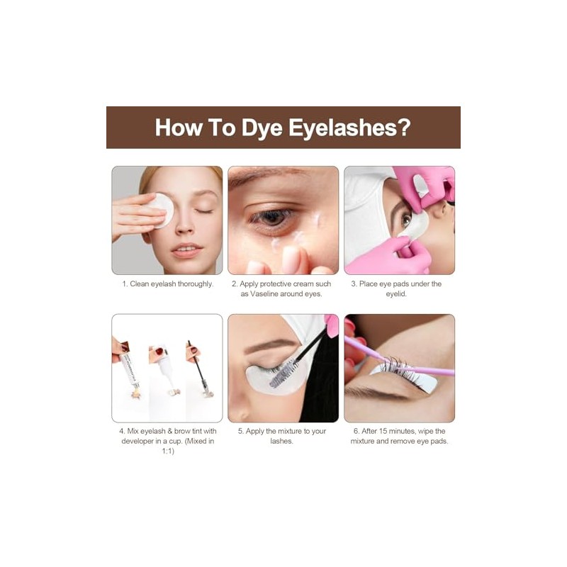 Eyelash & Eyebrow Kit, 2-In-1 Professional Lash & Brow Color