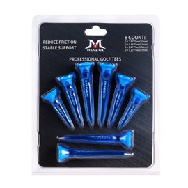 MAZEL Clear Plastic Golf Tees for Extra Distance and Heavy Duty with 5 Prong Design, Stability, Anti-Break, Long Tee/Short Tee, Screwdrivers, 8 Pieces, 2.0, 2.4, 2.8, 3.3 inches (50 mm), 2.4 inches