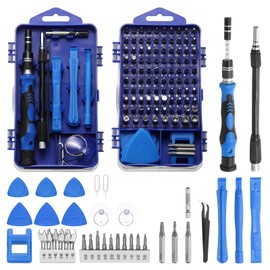 sourcing map 140 in 1 Magnetic Precision Screwdriver Set Electronics Repair Tools Kit with 99 Bits Flexible Shaft and Extension Rod for Cellphone Game Console Laptop PC Computer Camera, Blue