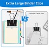 Nomatox Jumbo Binder Clips 3 inch,75mm Width,6 Pack Extra Large