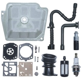 AUMEL 1135 120 1601 Air Fuel Oil Filter Line Intake Manifold Spark Plug for Stihl MS361 Chainsaw w/Intake Manifold Carburetor Repair Kit.